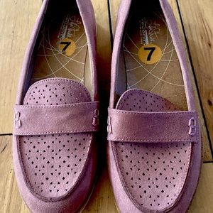 Blush/ rose loafers